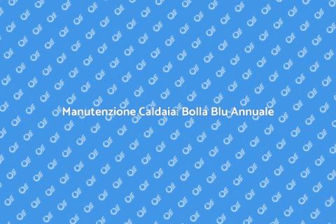 Bolla Blu Caldaia Annuale: Guida Essenziale