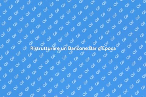 Bancone Bar d'Epoca Restaurato