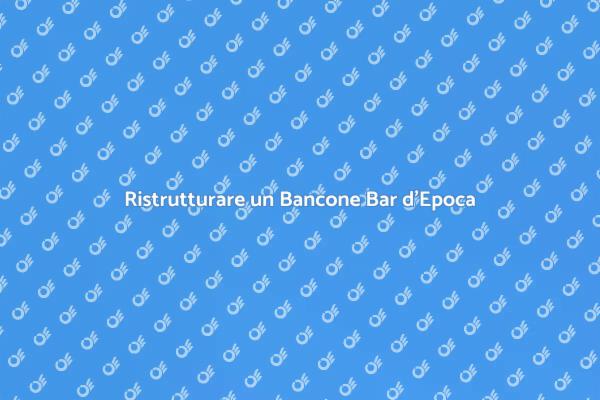 Il Fascino di un Bancone d'Epoca