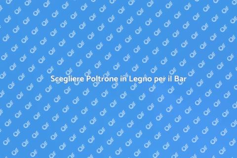 Poltrona in Legno per Arredamento Bar