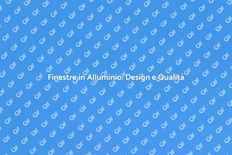 Finiture di Alta Qualità per Finestre