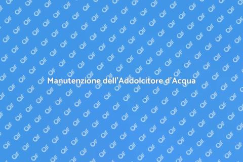 Riparare un Addolcitore d'Acqua