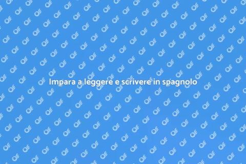 Corso di spagnolo per lettura e scrittura
