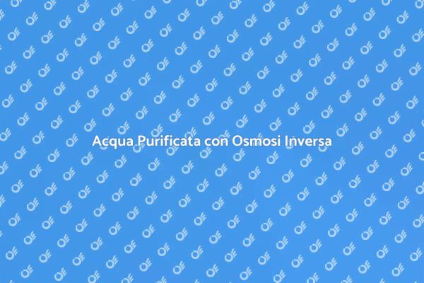 Osmosi Inversa: La Soluzione per l'Acqua