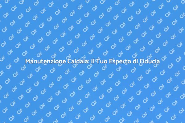 Manutenzione Caldaia: Comfort e Sicurezza