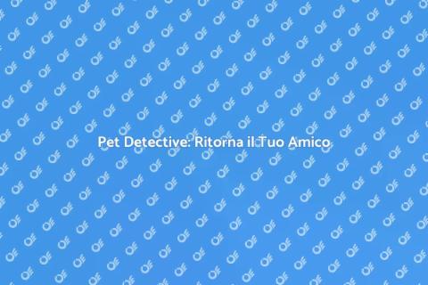 Ricerca Pet Detective: La Soluzione