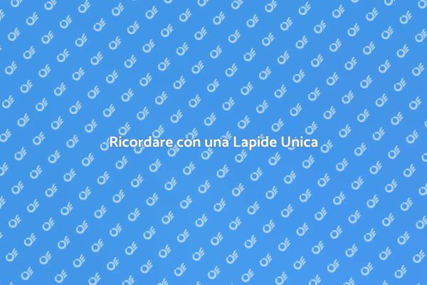 Commemorare con una Lapide Speciale