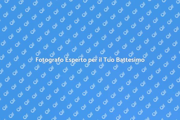Momenti Unici: Fotografo per Battesimo