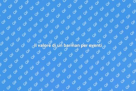 Barman professionista per eventi all'aperto