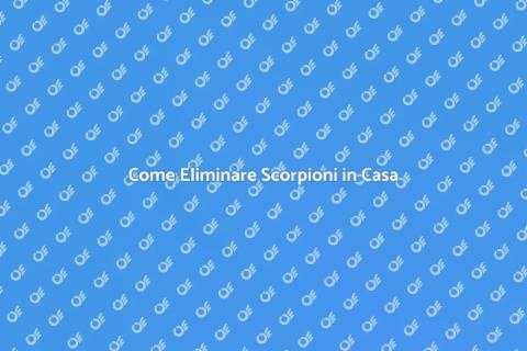Disinfestare la Casa dagli Scorpioni