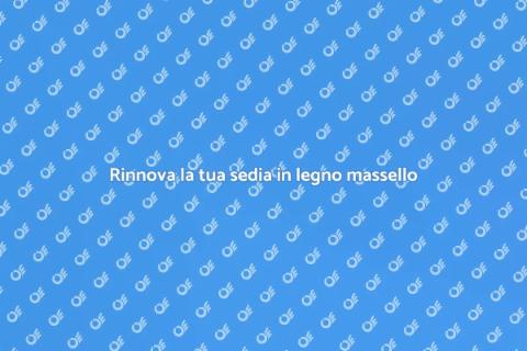 Ristrutturare sedia in legno massello