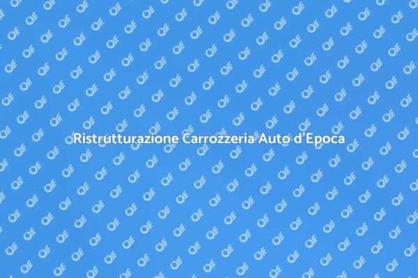 Ristrutturare la Carrozzeria di un'Auto