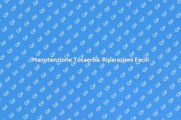 Ripara il Tuo Tosaerba Facile e Veloce