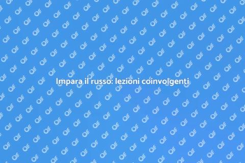 Lezioni di lingua russa: inizia ora