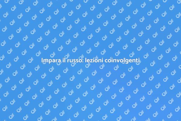 Inizia il tuo viaggio nella lingua russa