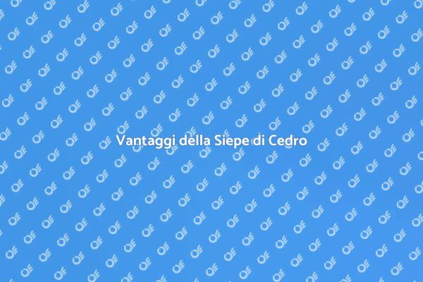 Come Curare una Siepe di Cedro