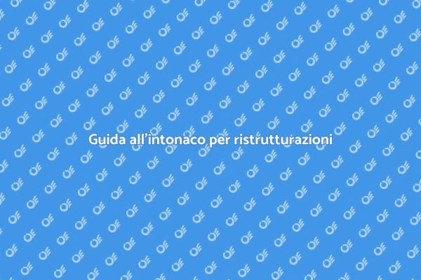 Come stendere l'intonaco con successo