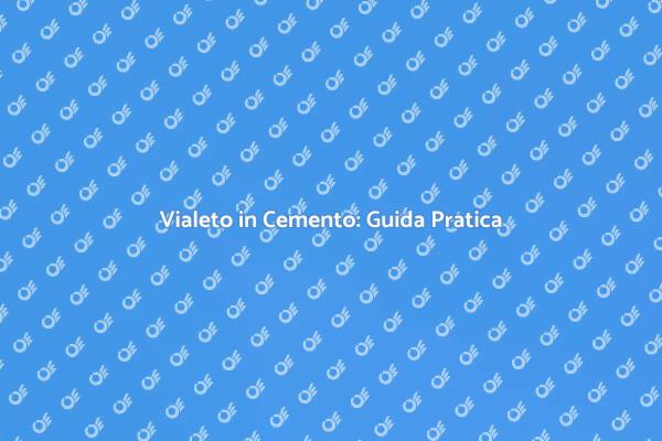 Realizza un Vialeto in Cemento
