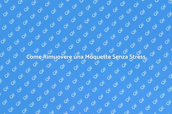 Guida alla Rimozione della Moquette