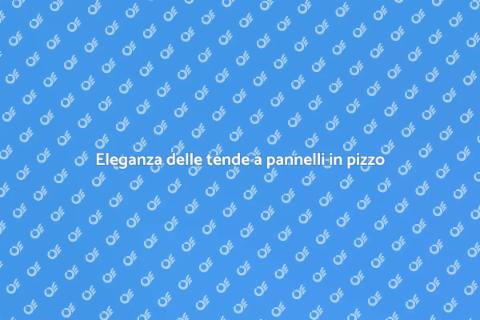 Tenda a pannelli con applicazioni in pizzo