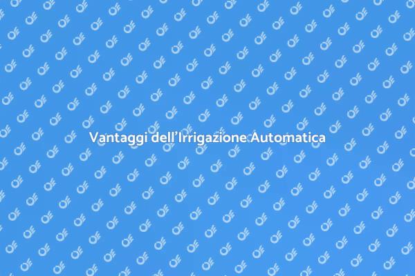 Irrigazione: Soluzione Automatica Efficace