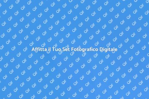 Noleggio Set Fotografico Digitale
