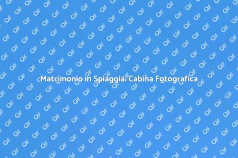 Affitto Cabina Fotografica Matrimonio