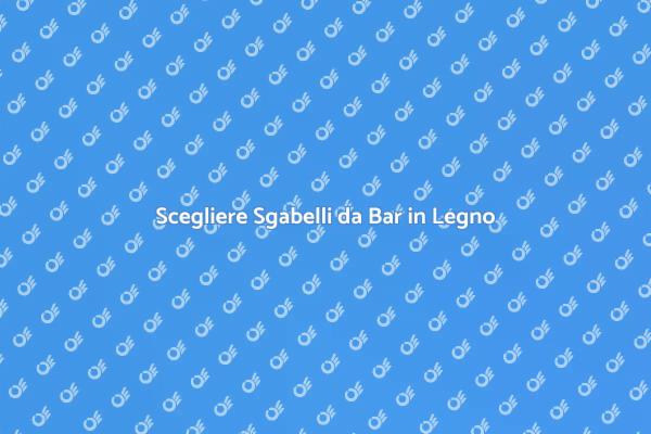 Sgabelli da Bar: Stile e Funzionalità