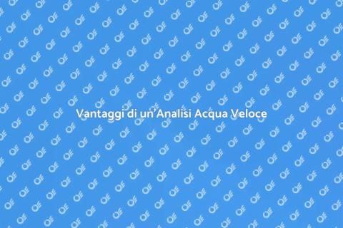 Analisi Acqua Veloce Economica
