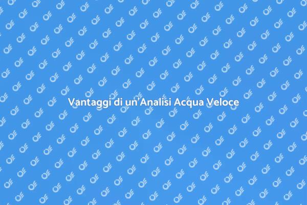Importanza dell'Analisi Acqua Veloce