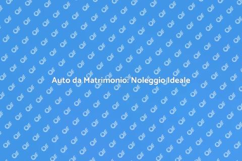 Noleggiare Auto da Matrimonio Elegante