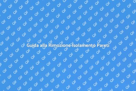 Rimuovere Isolamento Pareti Casa
