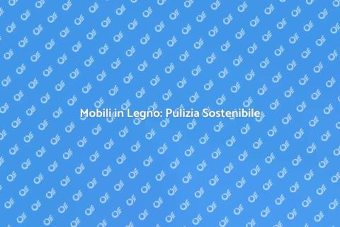 Pulizia Ecologica Mobili in Legno