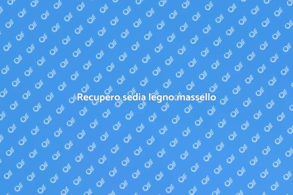 Trasforma una sedia in legno massello
