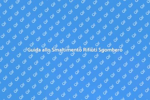 Smaltimento Rifiuti Speciali Sgombero