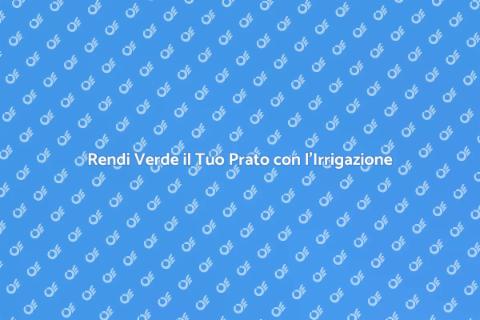 Irrigazione a Goccia per il Tuo Prato