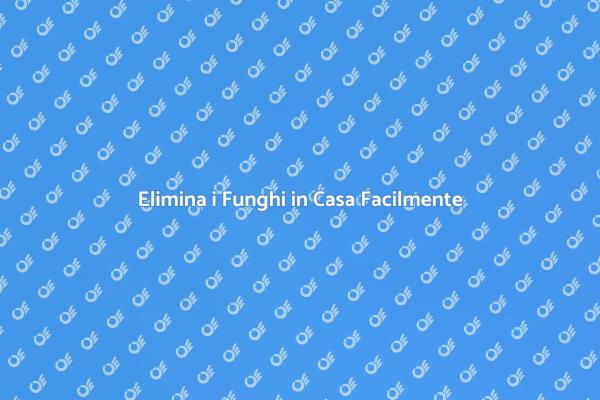 Combatti i Funghi per una Casa Sana
