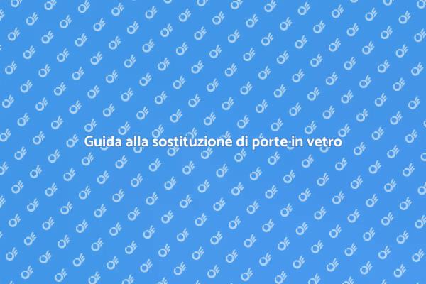 Sostituzione elegante di porte in vetro