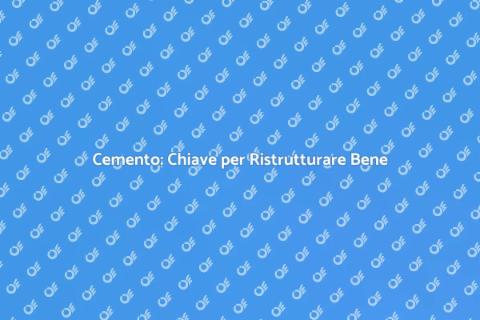 Cemento: Fondamenta per Ogni Progetto