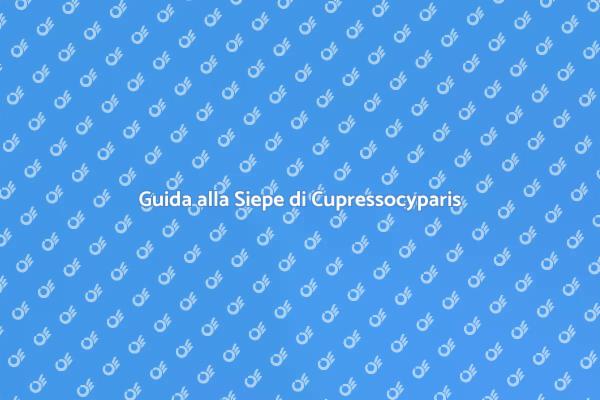 Come Progettare una Siepe di Cupressocyparis