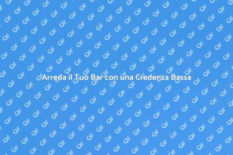 Credenza Bassa in Legno per Bar