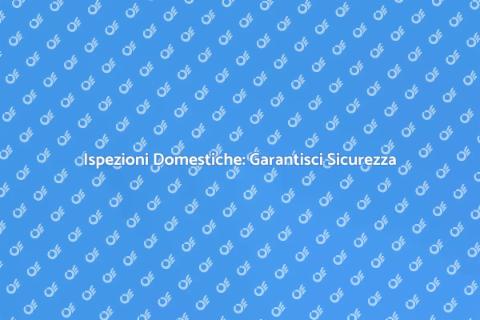 Ispezione Domestica: Sicurezza Prima di Tutto