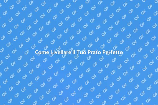 Livellare il Prato per un Giardino Ideale