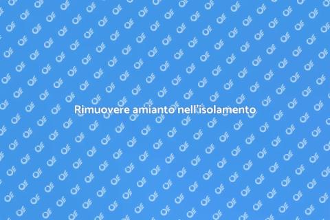 Bonifica amianto nell'isolamento
