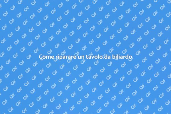 Riparazioni facili per tavoli da biliardo