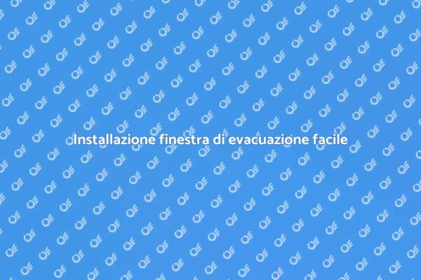 Come installare una finestra di evacuazione