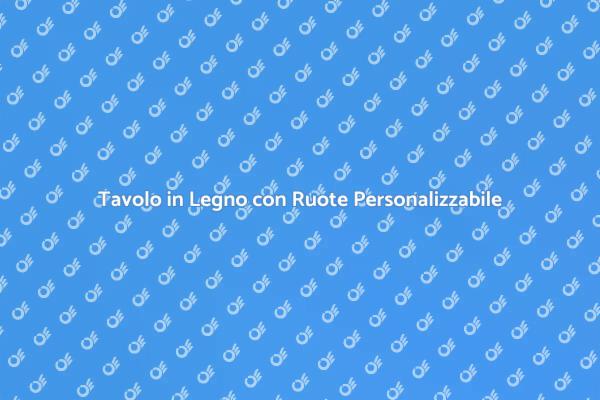Tavolo con Ruote: Eleganza e Versatilità