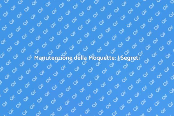 Moquette Pulita: Ecco Come Fare