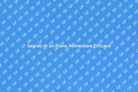 Piano Alimentare per Vita Sana