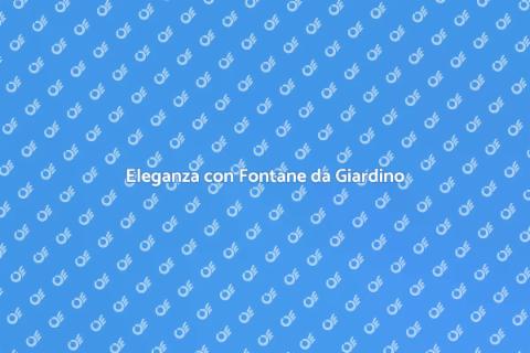 Fontana da Giardino con Aerazione